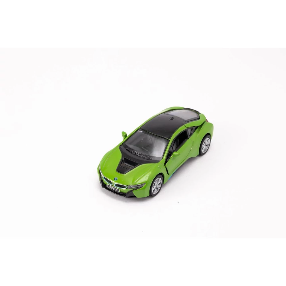 Kinsmart BMW i8 fém autó nyitható ajtókkal 1:36 (többféle)