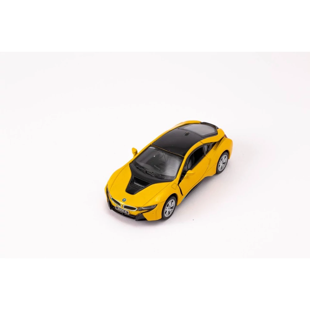 Kinsmart BMW i8 fém autó nyitható ajtókkal 1:36 (többféle)