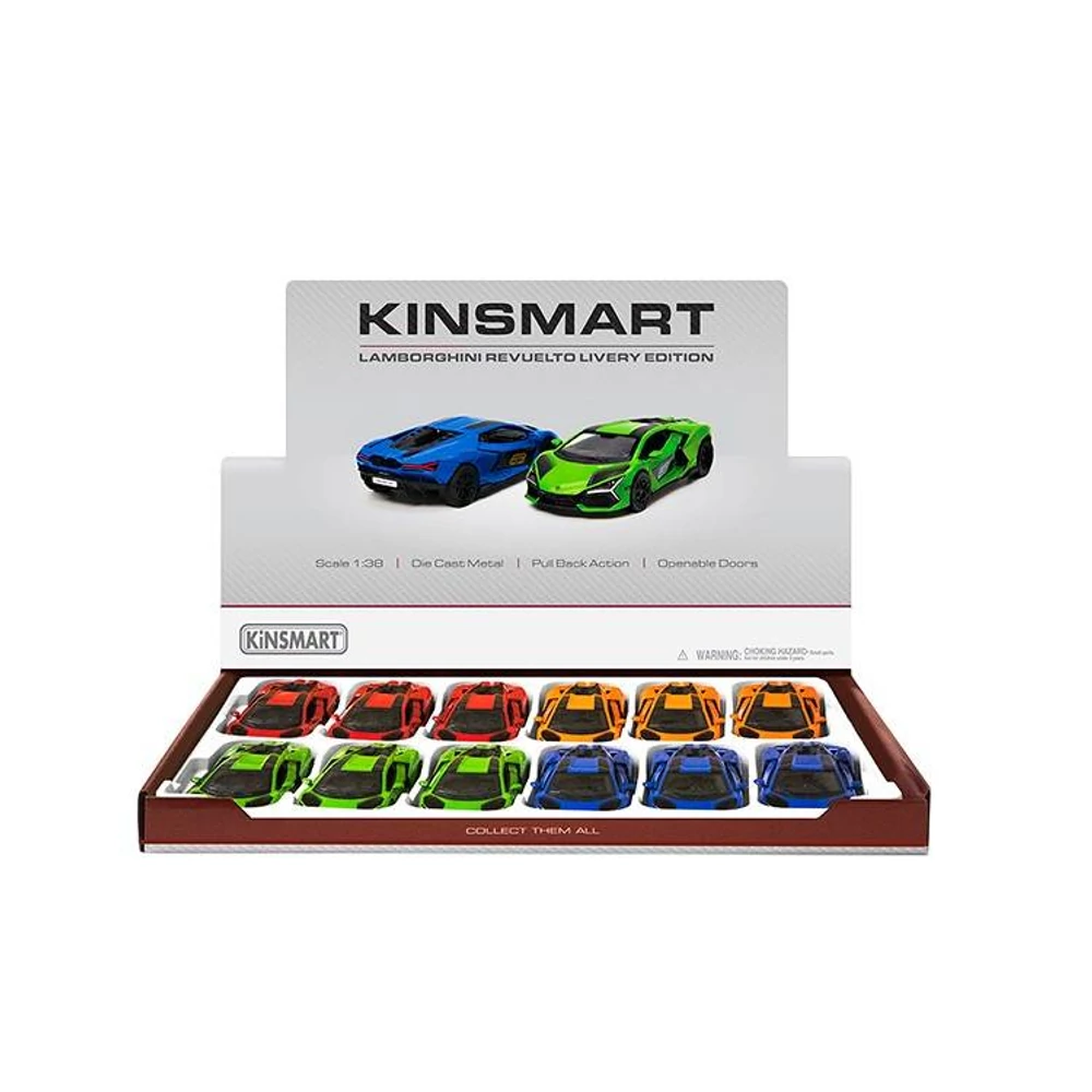 Kinsmart Lamborghini Revuelto Livery Edition fém autó nyitható ajtókkal 1:32 (többféle)