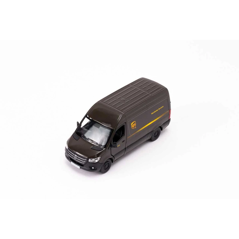 Kinsmart Mercedes-Benz Sprinter UPS Edition fém autó nyitható ajtókkal 1:48 (többféle)