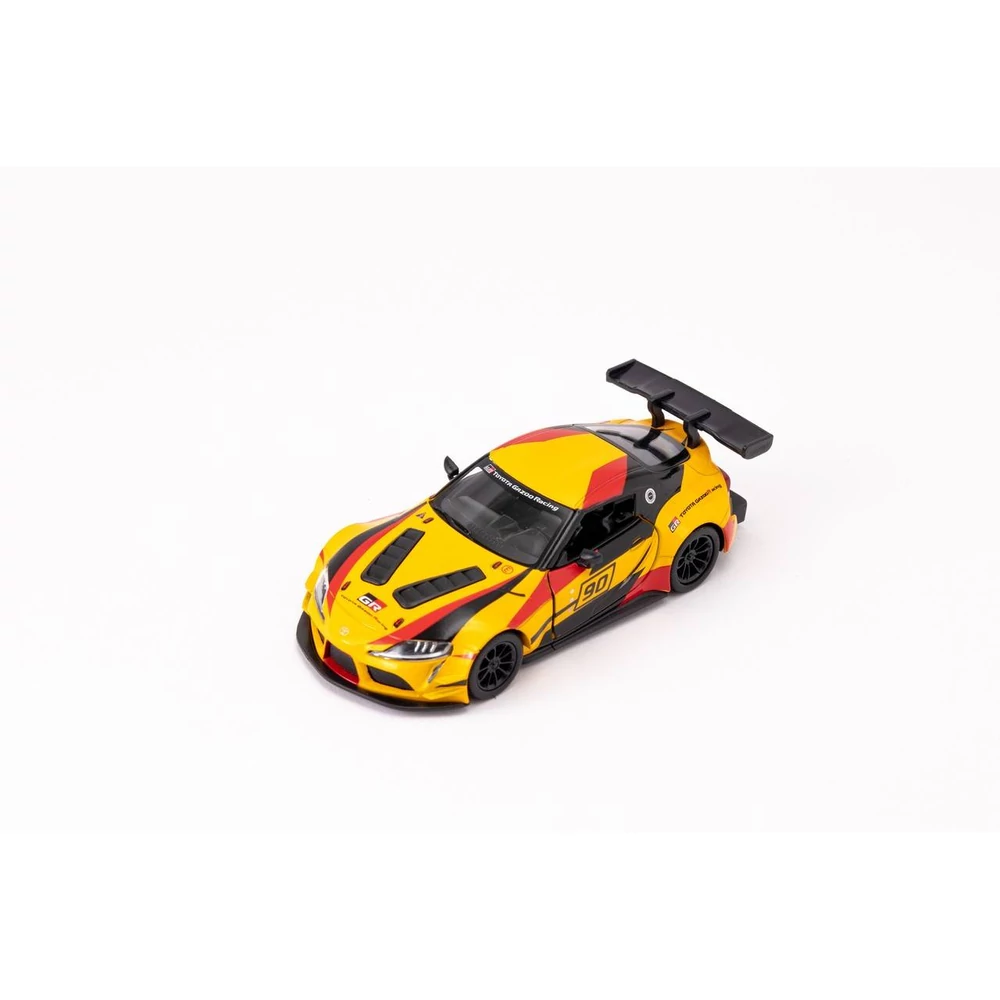 Kinsmart Toyota GR Supra Racing Concept Livery Edition fém autó nyitható ajtókkal 1:36 (többféle)