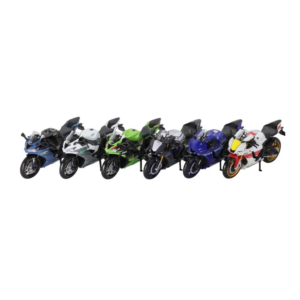 TOP CARS Yamaha YZR-R1 2022 és Kawasaki Ninja ZX-6R 2023 fém motor 1:12 (többféle)