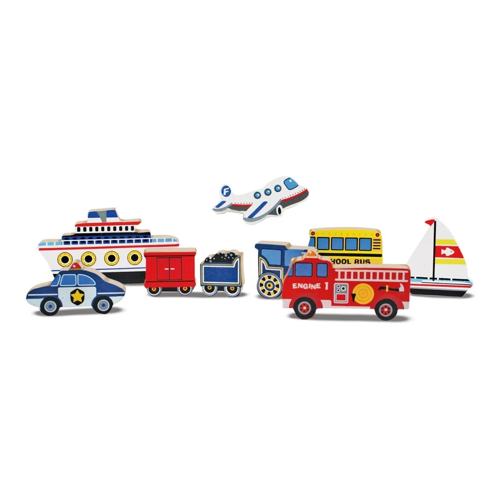Melissa & Doug Készségfejlesztő játék, Könnyen megfogható puzzle, járművek
