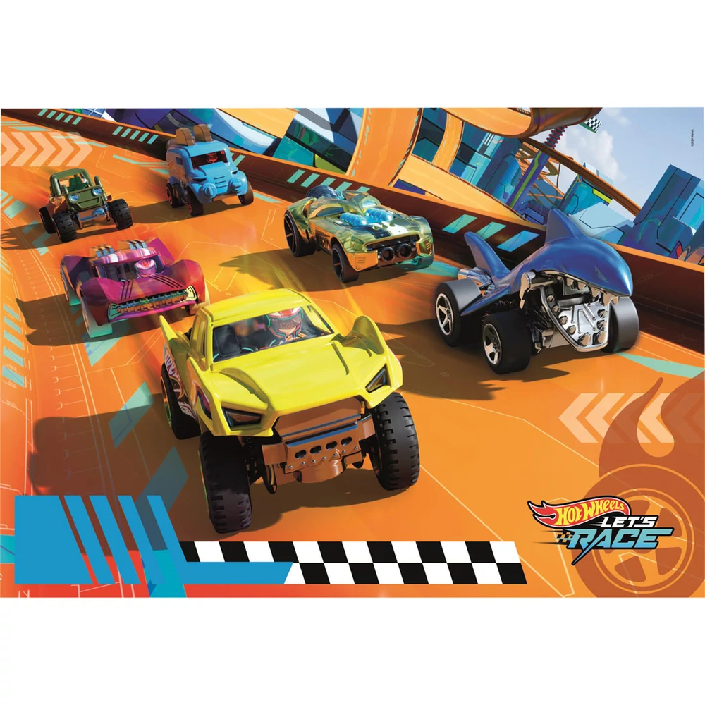 Puzzle, Hot Wheels, 104 db, 40x27 cm dob.