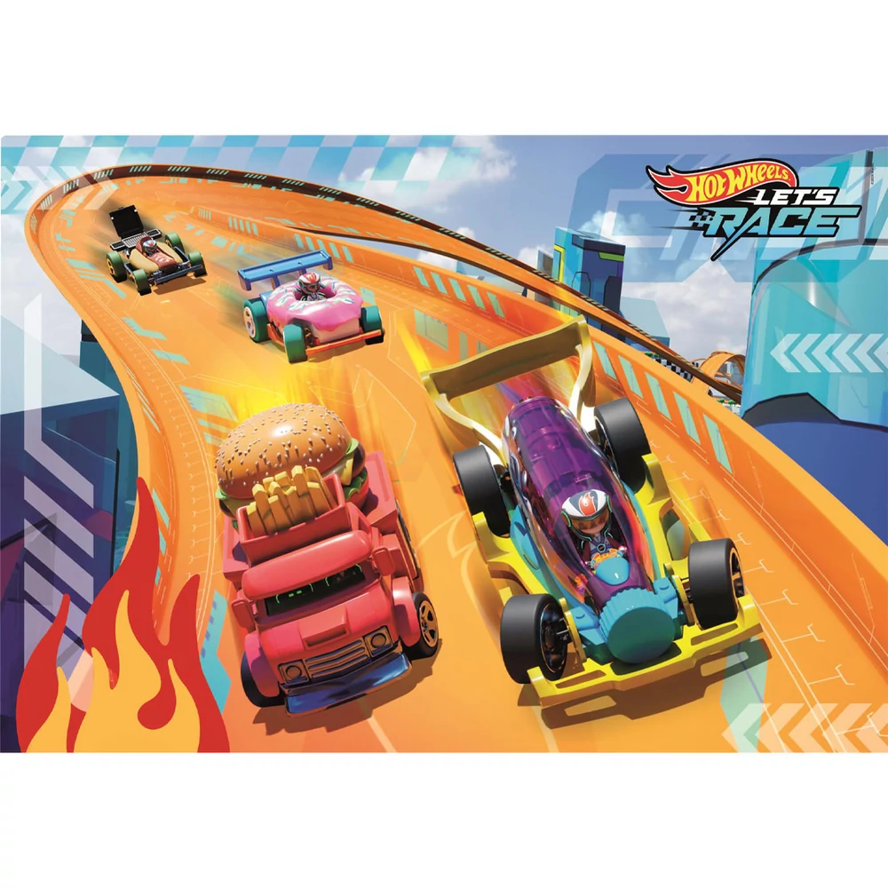 Puzzle, Hot wheels, 24 db, maxi, 37x28 cm dob.