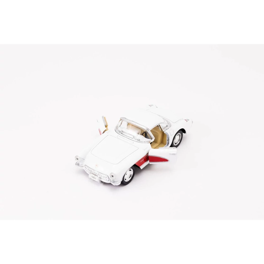 Kinsmart Chevrolet Corvette 1957 fém autó nyitható ajtókkal 1:34 (többféle)