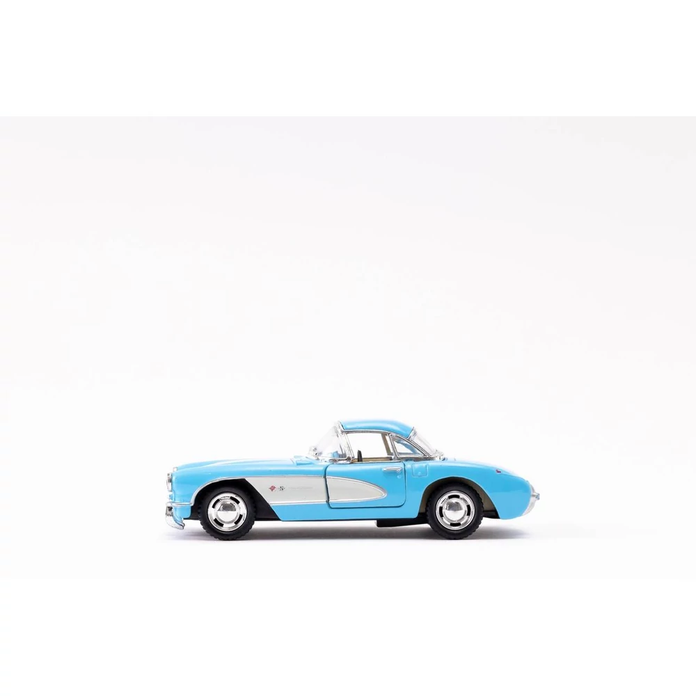 Kinsmart Chevrolet Corvette 1957 fém autó nyitható ajtókkal 1:34 (többféle)
