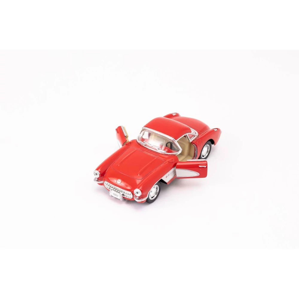 Kinsmart Chevrolet Corvette 1957 fém autó nyitható ajtókkal 1:34 (többféle)