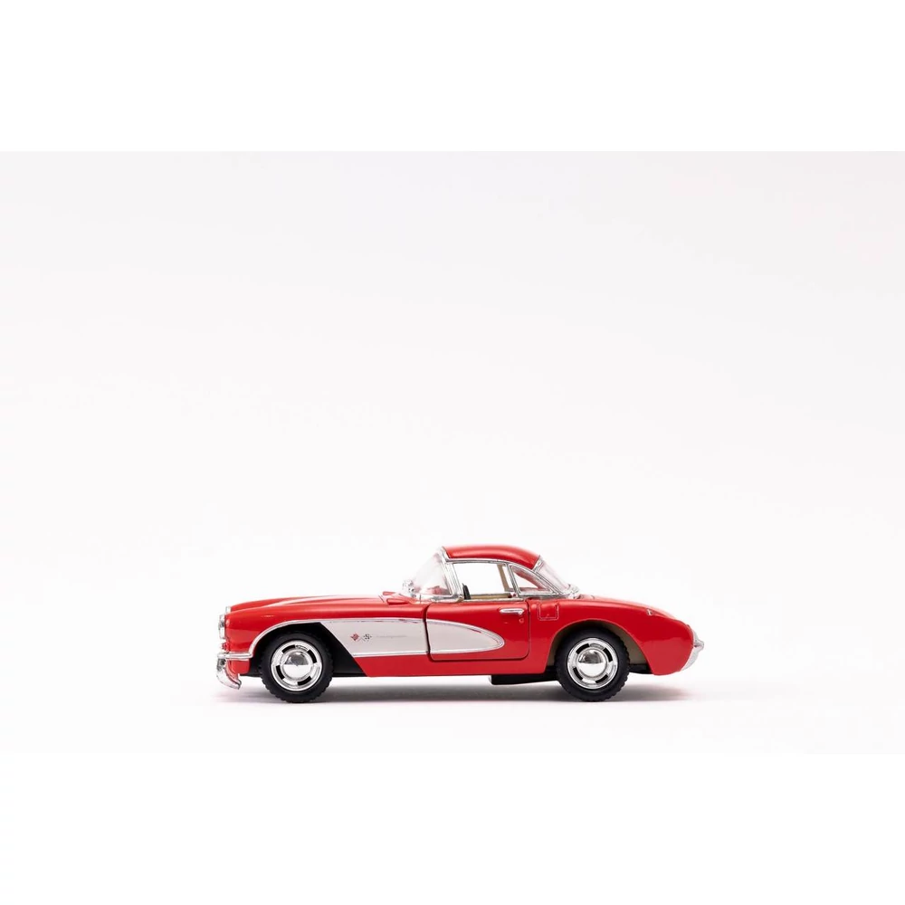 Kinsmart Chevrolet Corvette 1957 fém autó nyitható ajtókkal 1:34 (többféle)