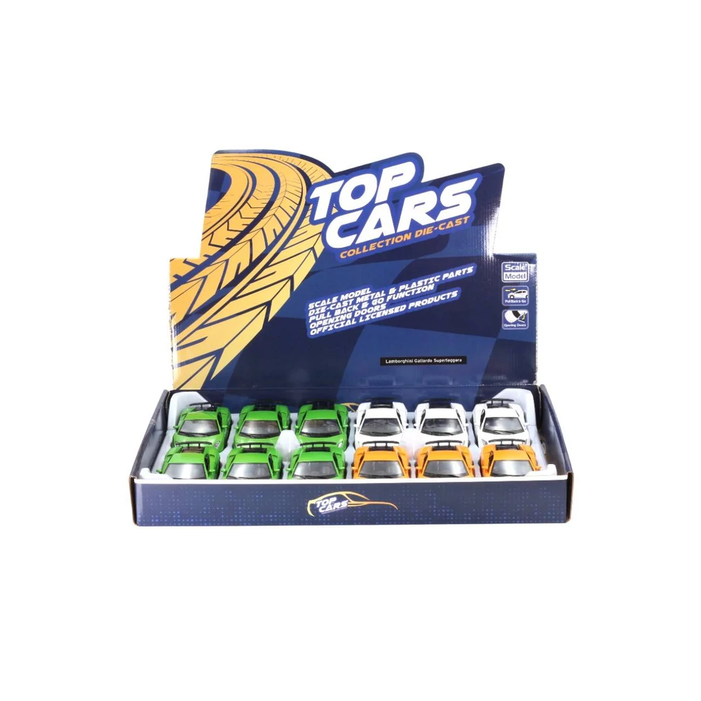 Diecast Lamborghini Gallardo LP570-4 fém autó nyitható ajtókkal 1:36 (többféle)