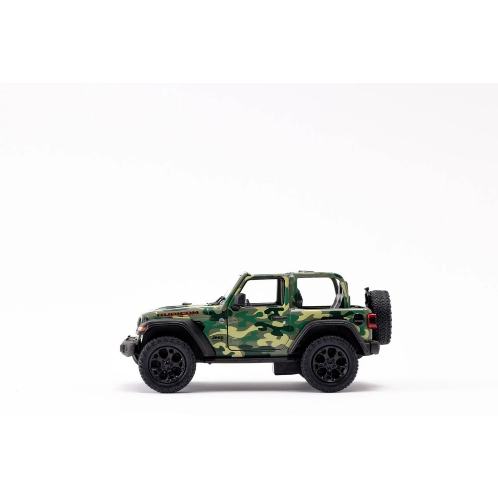 Diecast Jeep Wrangler Camo Edition 2018 (nyitott tetős) fém autó nyitható ajtókkal 1:34 (többféle)