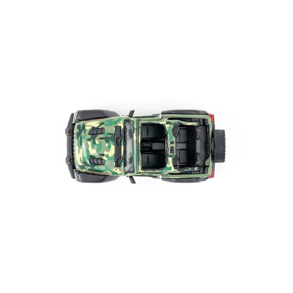 Diecast Jeep Wrangler Camo Edition 2018 (nyitott tetős) fém autó nyitható ajtókkal 1:34 (többféle)