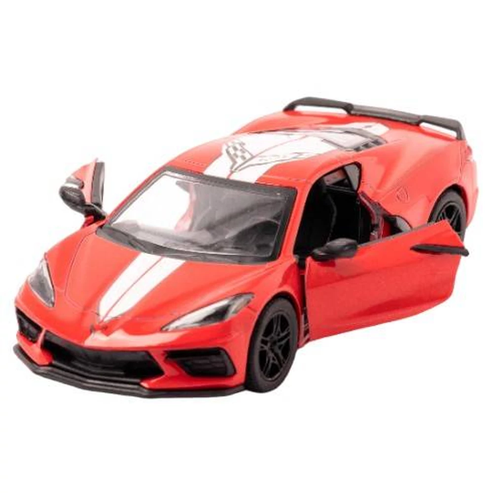 Diecast Corvette 2021 fém autó nyitható ajtókkal 1:34 (többféle)