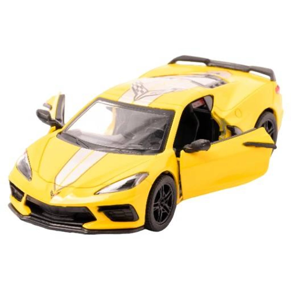 Diecast Corvette 2021 fém autó nyitható ajtókkal 1:34 (többféle)
