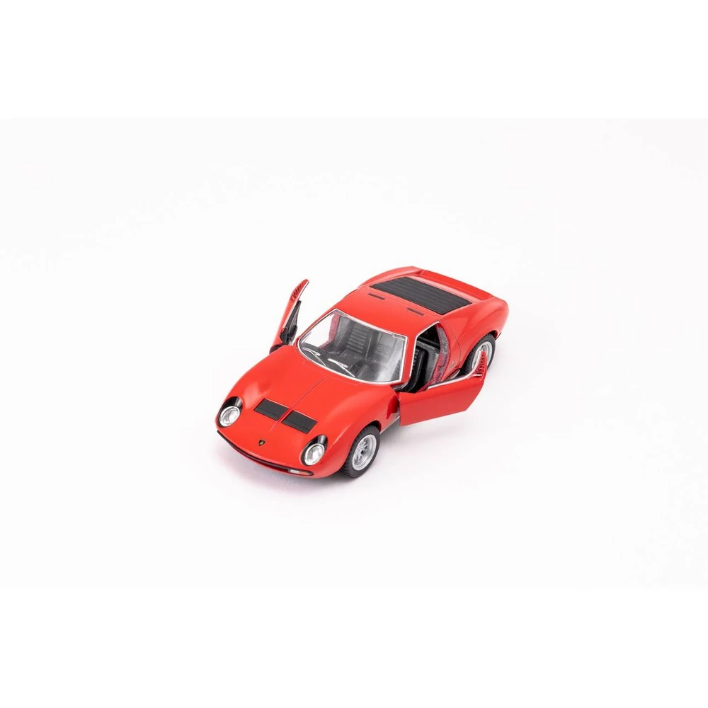 Kinsmart Lamborghini Miura P400 SV 1971 fém autó nyitható ajtókkal 1:34 (többféle)