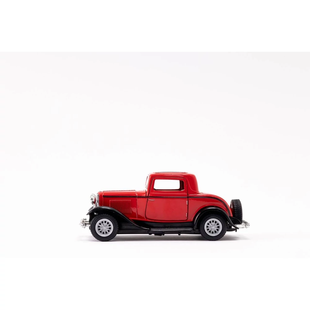 Kinsmart Ford 3 ablakos coupe 1932 fém autó nyitható ajtókkal 1:34 (többféle)