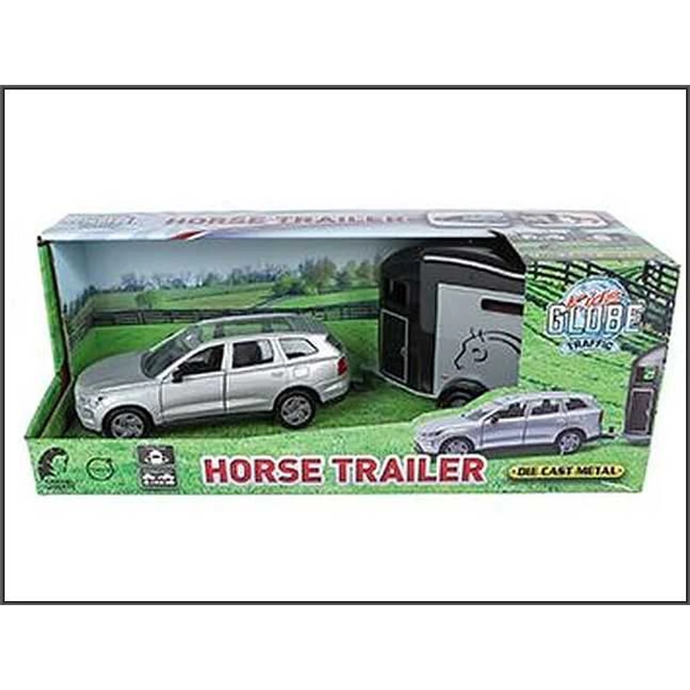 Volvo EX 90 autó lószállító utánfutóval 28 cm