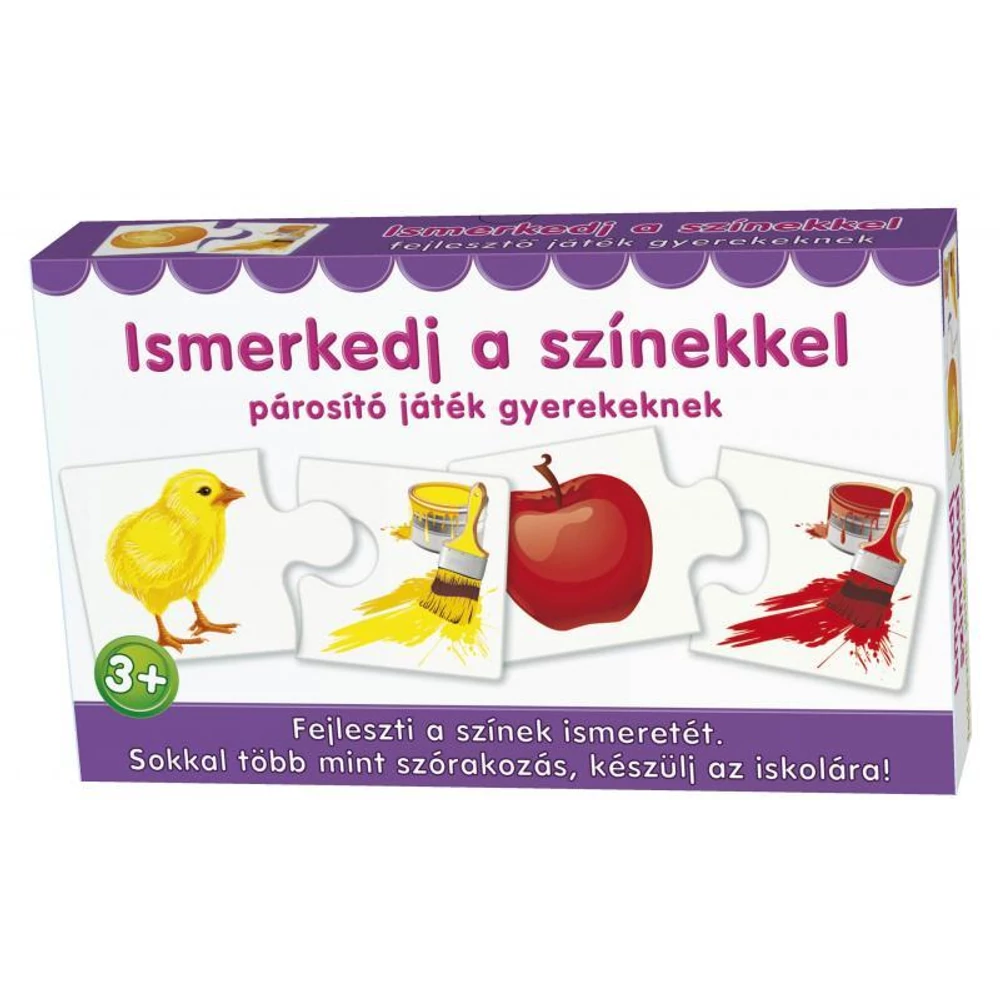 Keresd a párját, puzzle párosító játék, 12-féle, 28x17,5x4,5 cm dob.