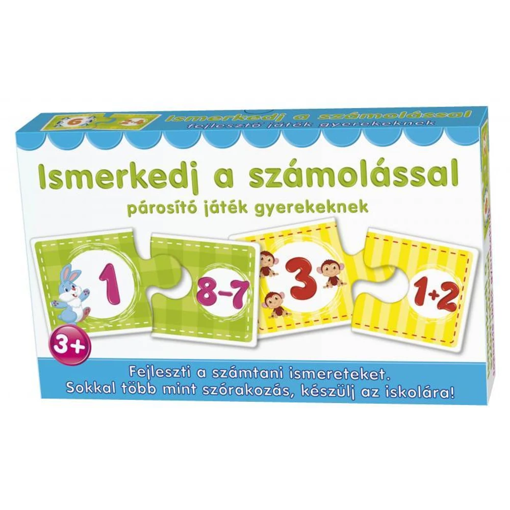 Keresd a párját, puzzle párosító játék, 12-féle, 28x17,5x4,5 cm dob.