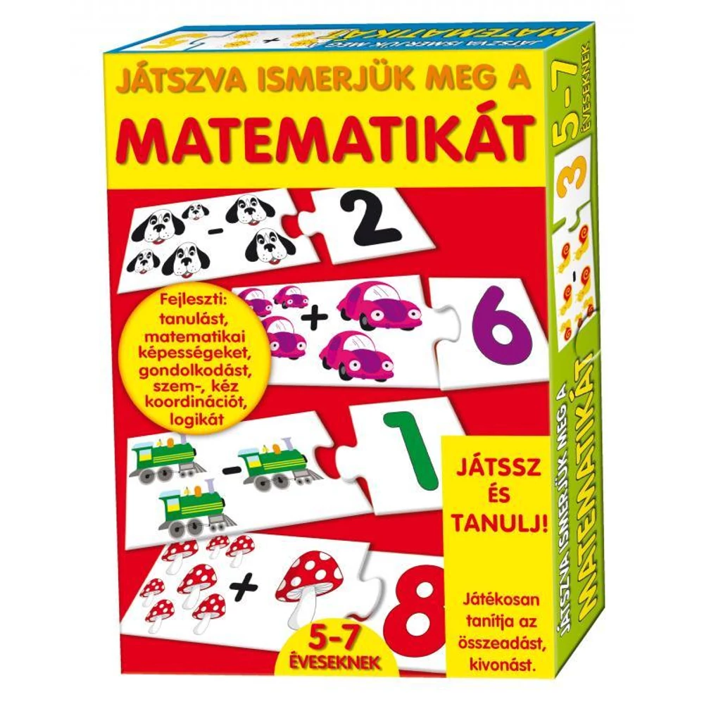 Keresd a párját, puzzle, Játszva ismerd meg!, 7-féle, 28x20x4 cm dob.