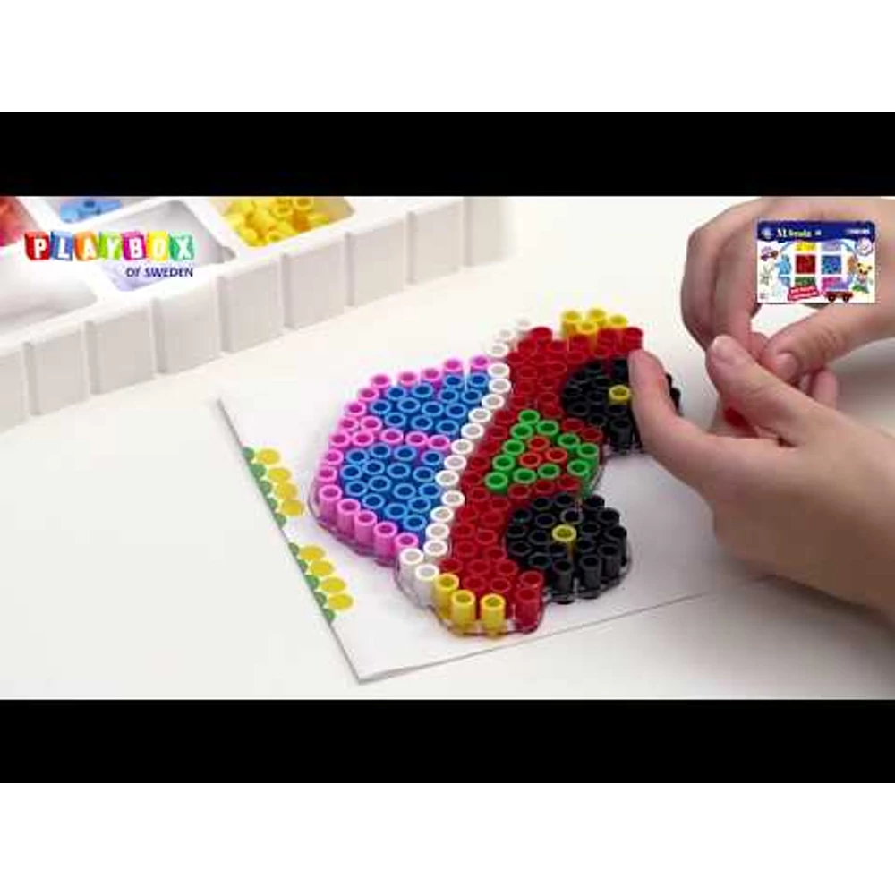 Playbox Gyöngykép figurák XL, 600 db - autók és macik