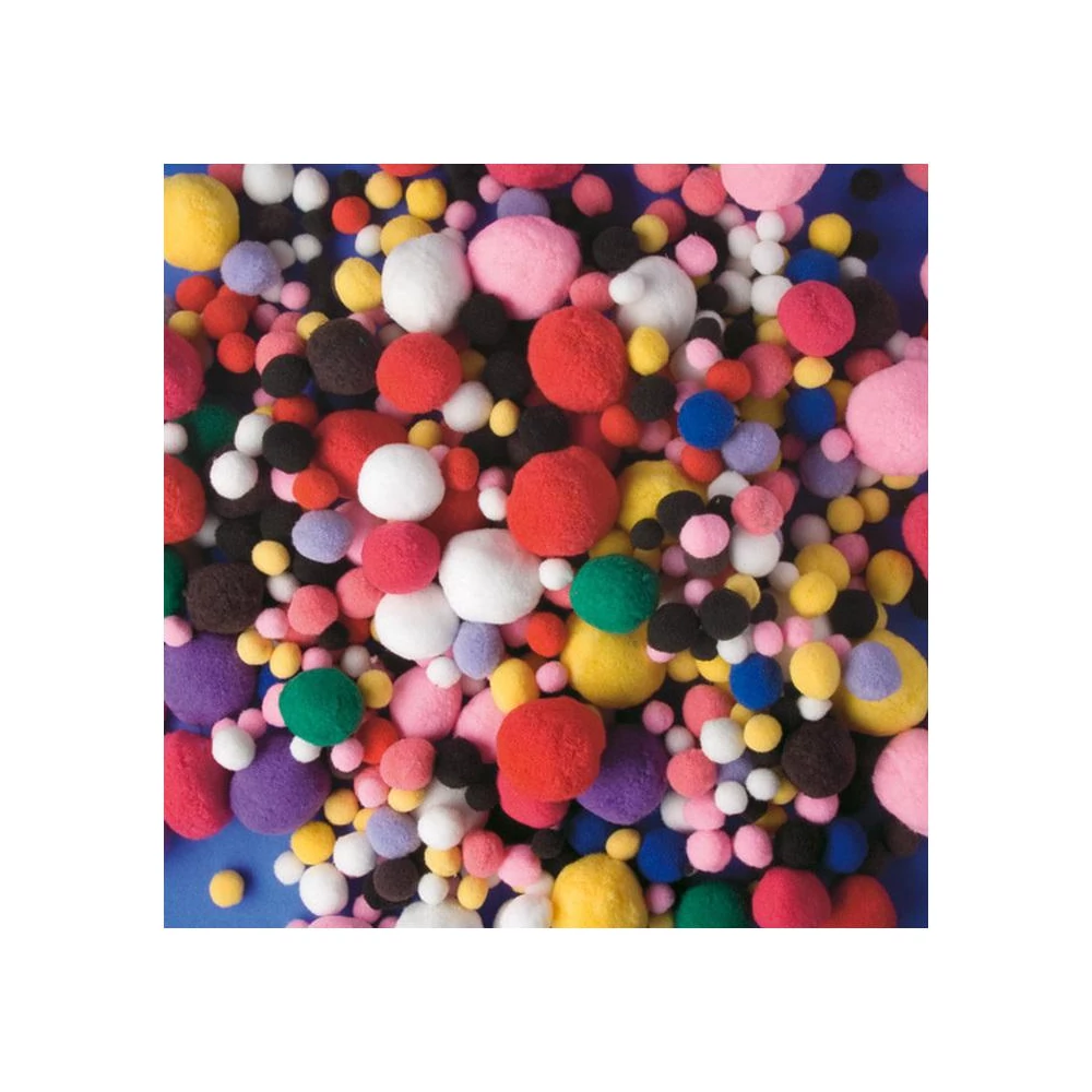 Playbox Pom-Pom, vegyes méret, alapszínek, 525 db