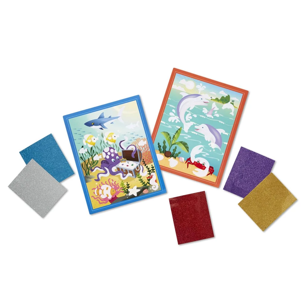 Melissa & Doug Kreatív játék, Glitter képkészítő, tenger
