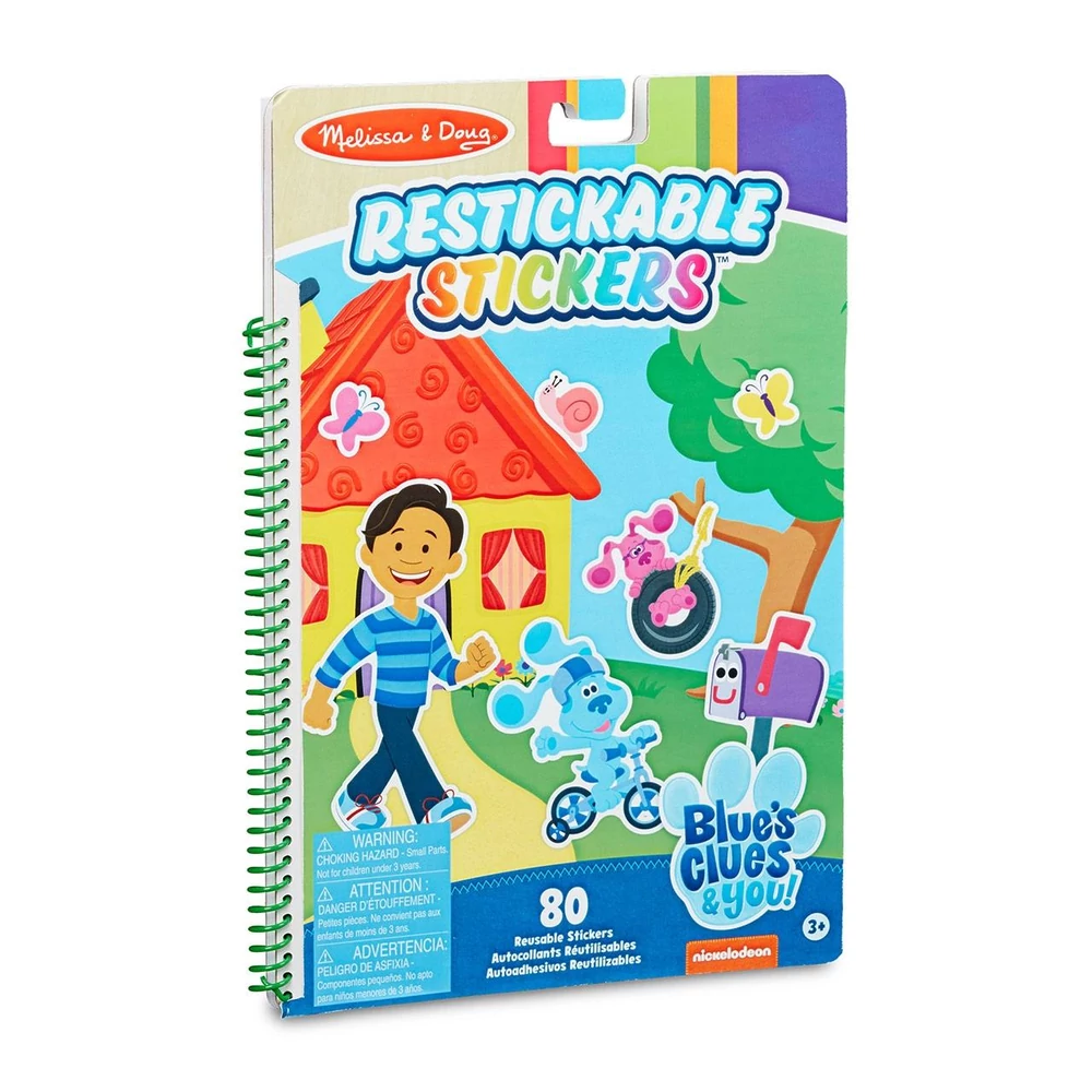 Melissa & Doug kreatív játék, újrahasználható matricakészlet, Azúrkék nyomok és te - Azúrkék kedvenc