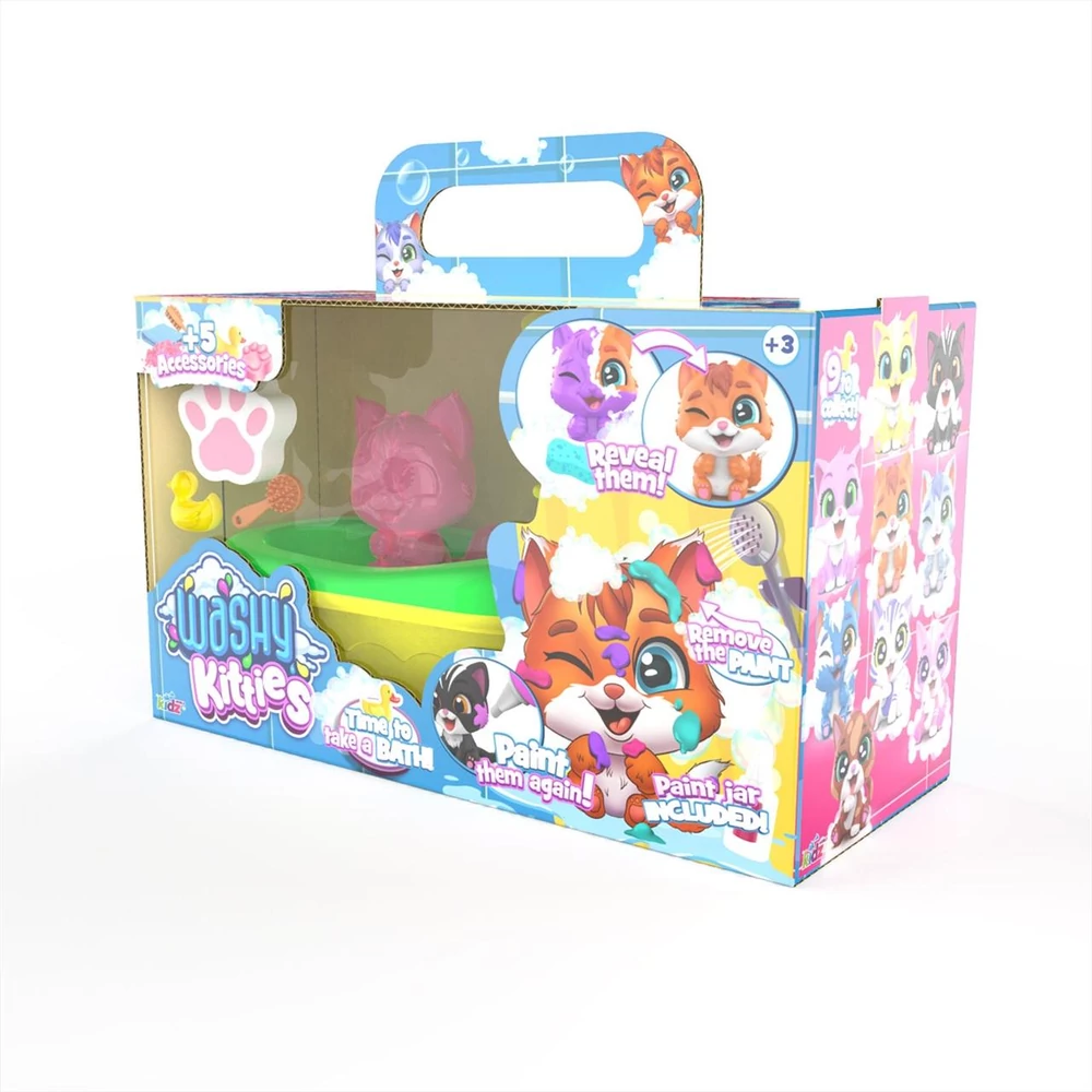 Washy Friends Color Reveal Pancsoló cicusok káddal és 5 kiegészítővel - Szörmi