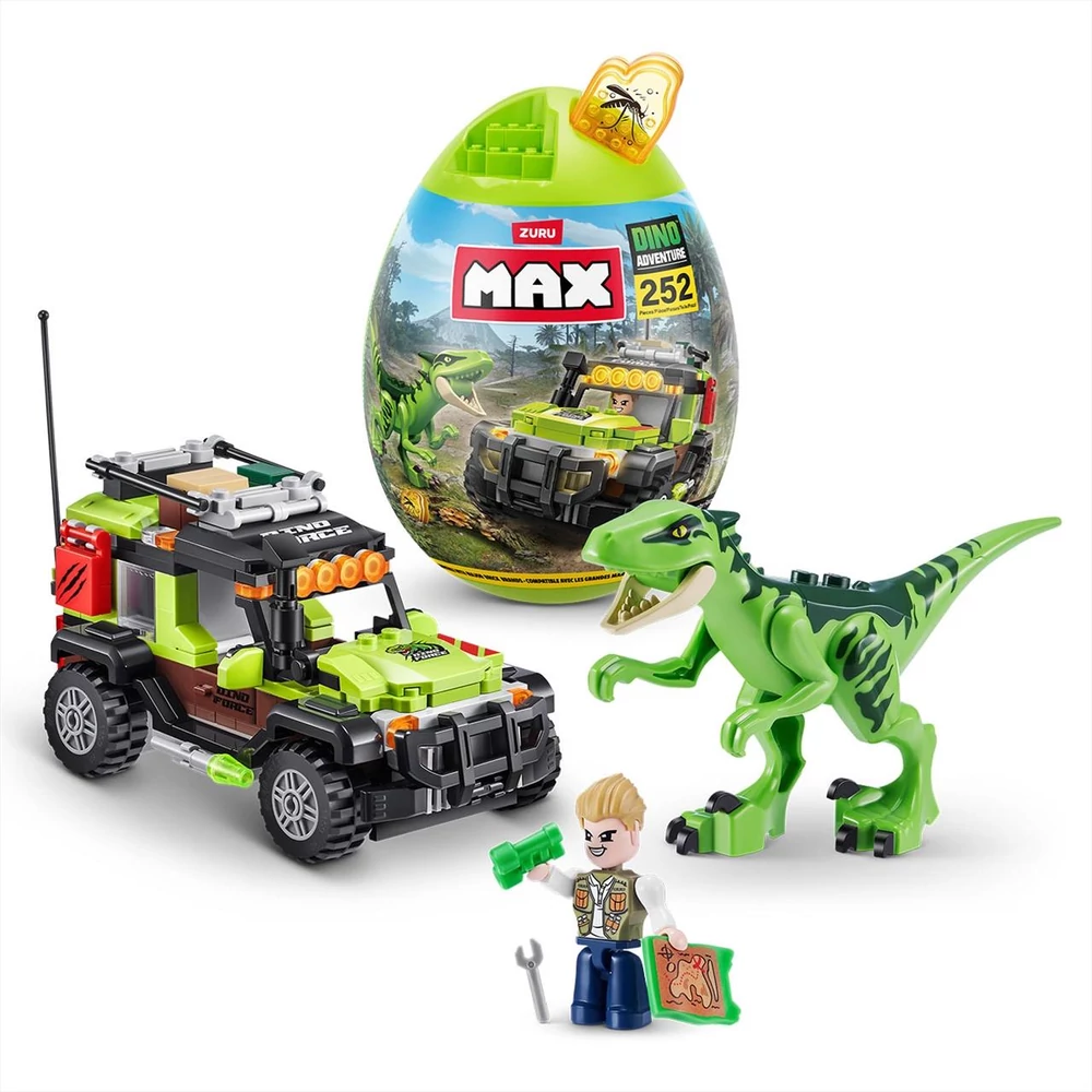 Zuru MAX Dino Adventure dinó tojás kapszula, 252 db-os