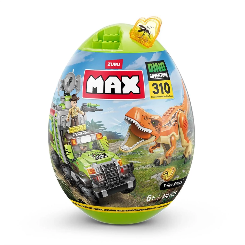 Zuru MAX Dino Adventure dinó tojás kapszula, 310 db-os