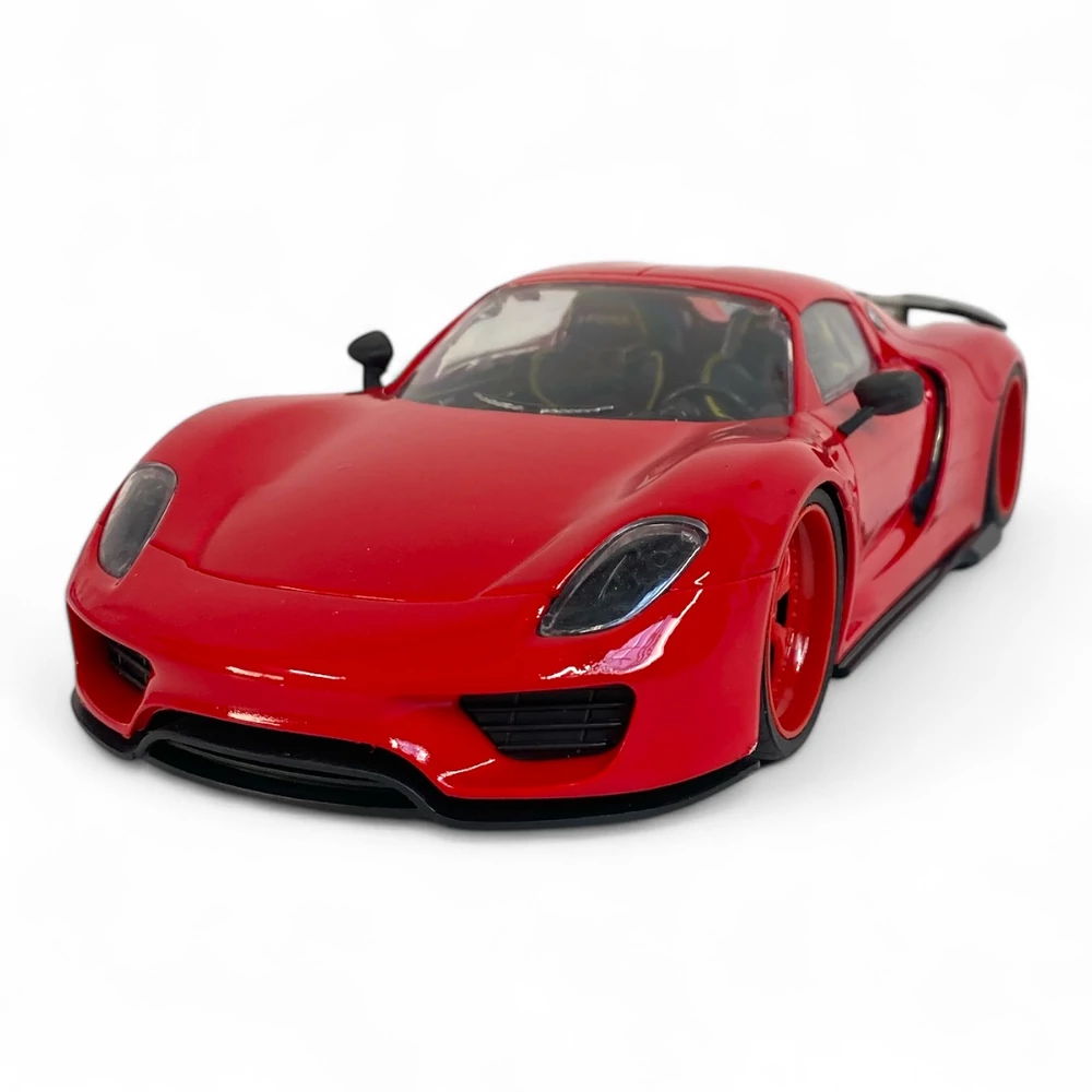 Autó, 'Porsche', el., vil., 2 szín, 32x14 cm (2 féle csom.) hátfalas plf. és dob. gombel.