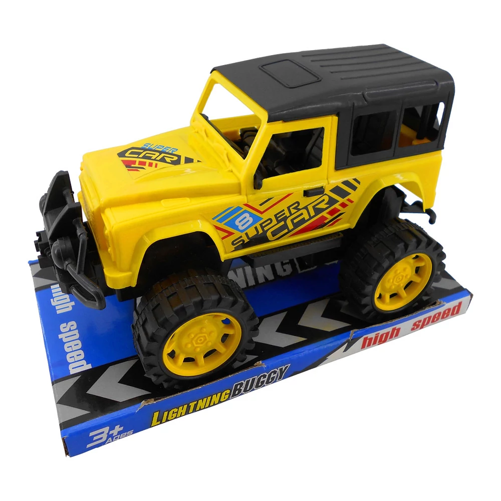 Autó, jeep, lend., 2 féle, 2 szín, 24x14 cm plf.