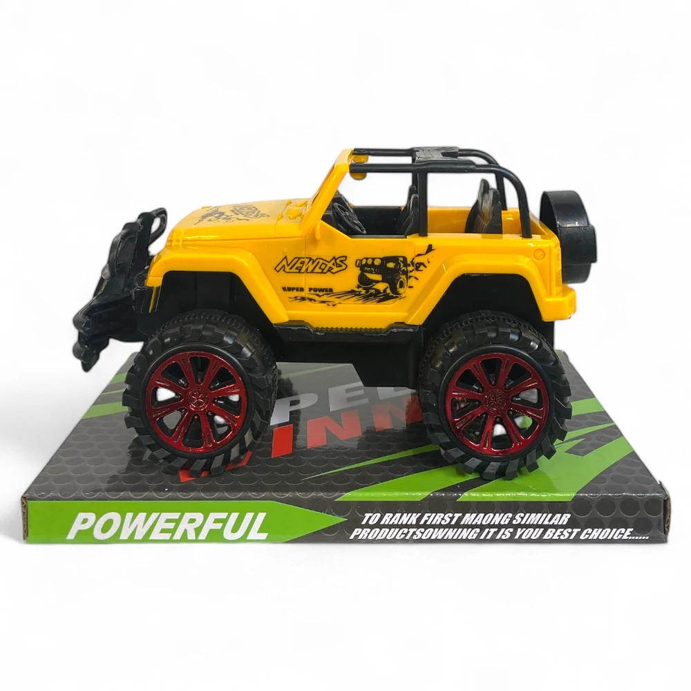 Autó, jeep, lend., 2 szín, 25x15 cm plf.