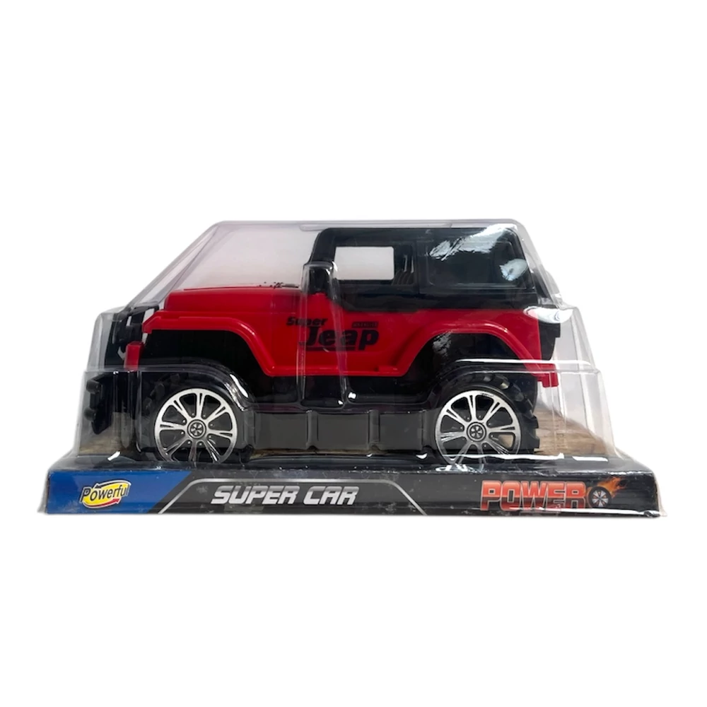 Autó, jeep, lend., 3 szín, 25x16 cm plf.