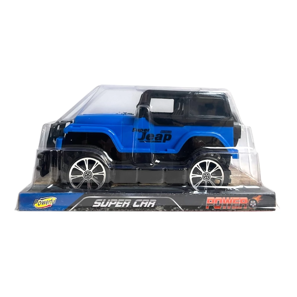 Autó, jeep, lend., 3 szín, 25x16 cm plf.