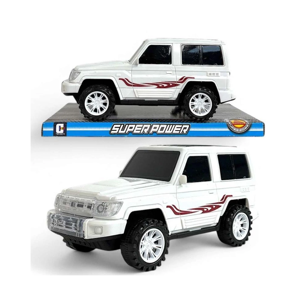 Autó, jeep, terepjáró, lend., 2 szín, 23x11 cm plf.