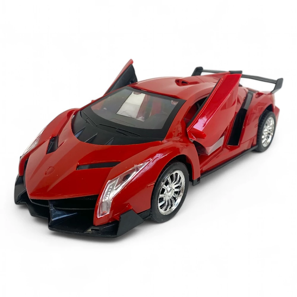 Autó, verseny, ajtónyitós, lend., Lamborghini, 2 szín, 33x11 cm plf.