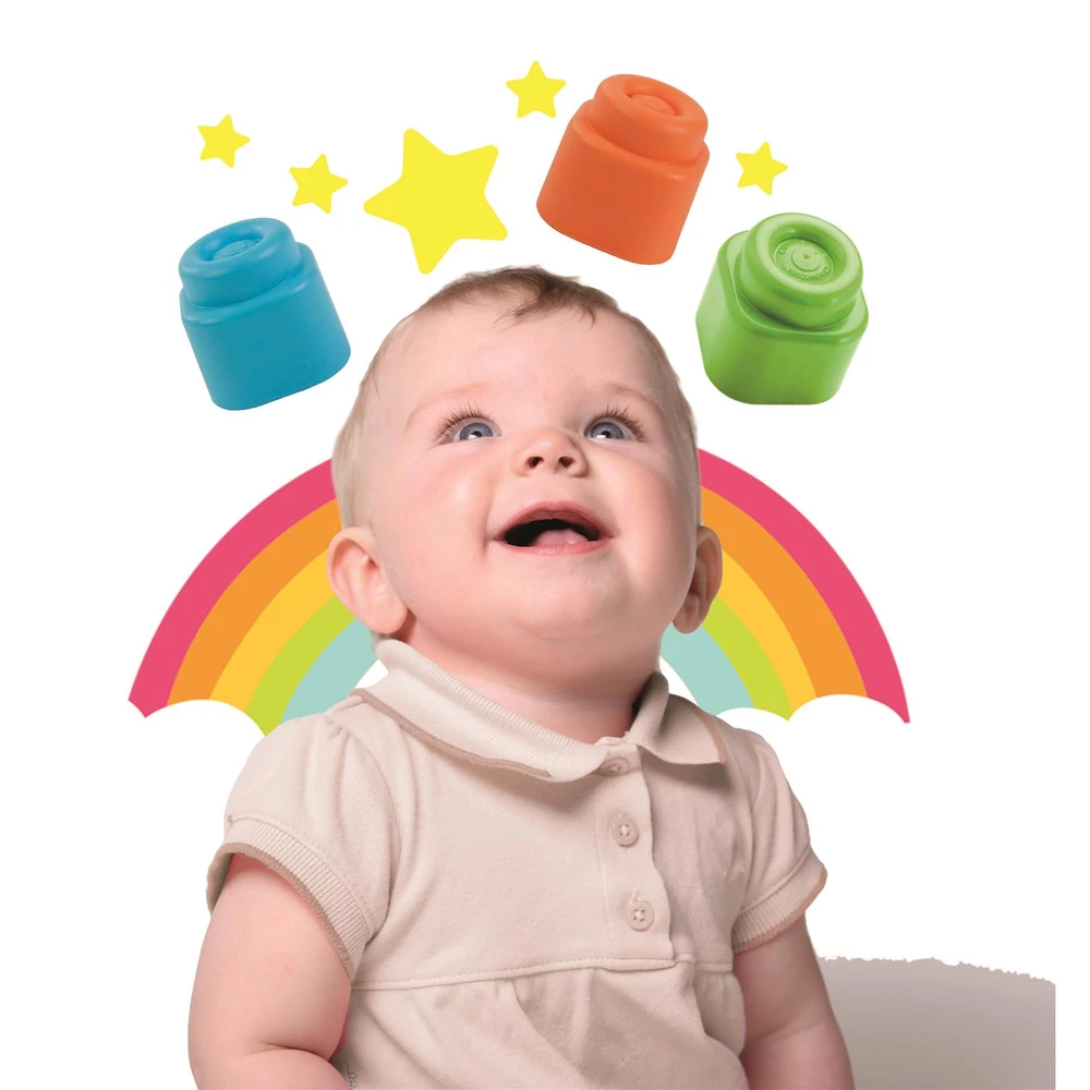 Bébi építõkocka, eva soft, Clemmy, 40 db, 14x22x29 cm pvc táskában