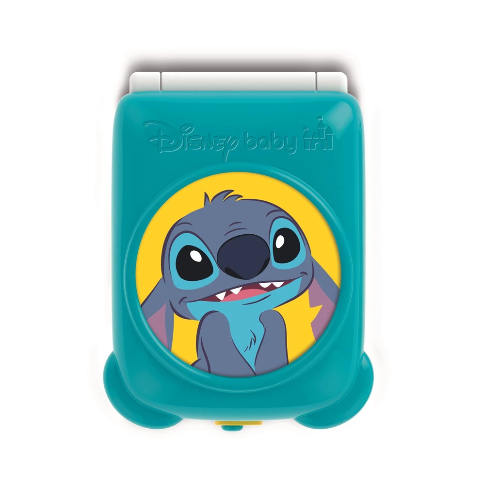 Bébi mobiltelefon, el., hang+fény, érintõképernyõs, kihajtható, Disney, Lilo és Stitch, 10x22 cm dob