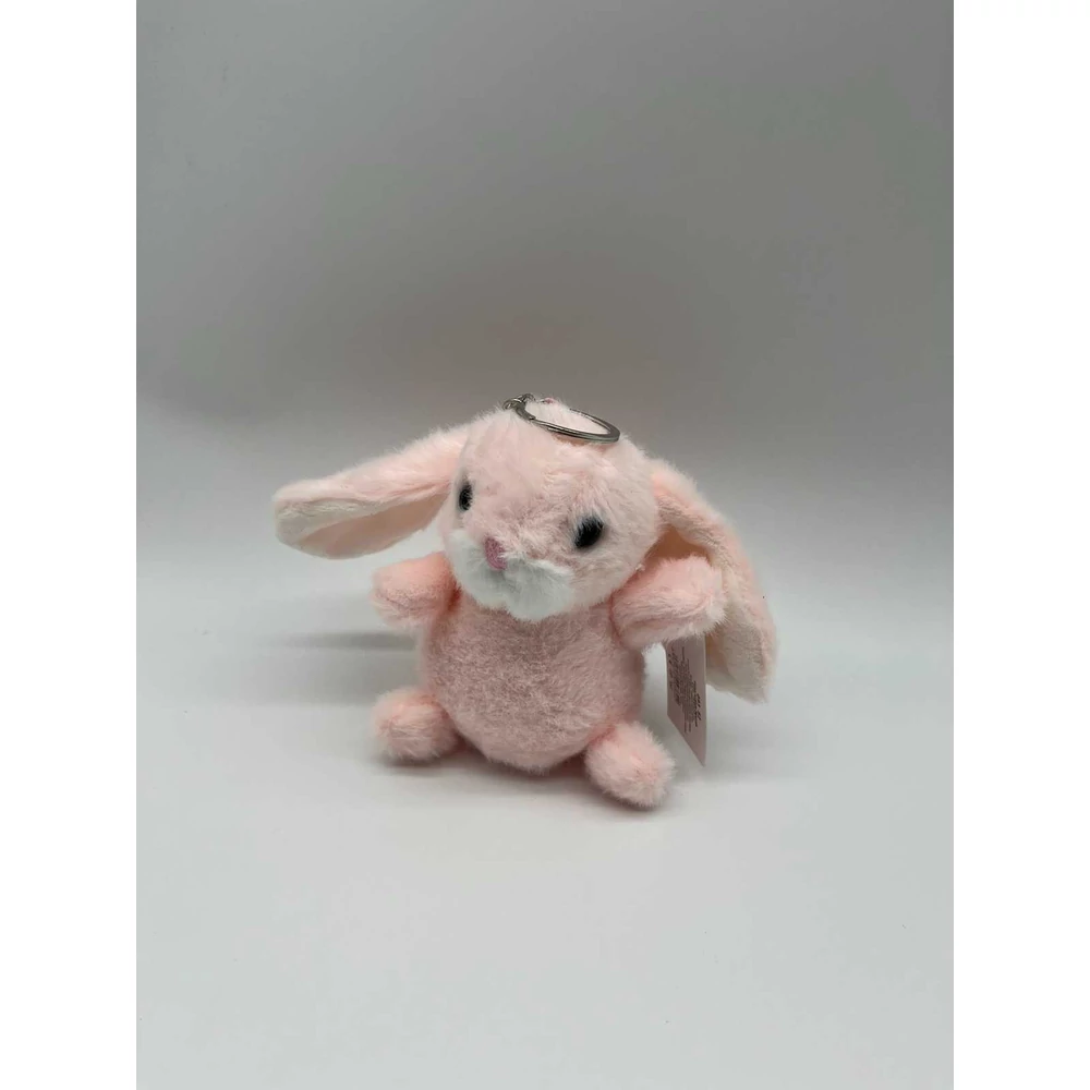 Plüss nyuszi kulcstartó 15 cm- Rózsaszín