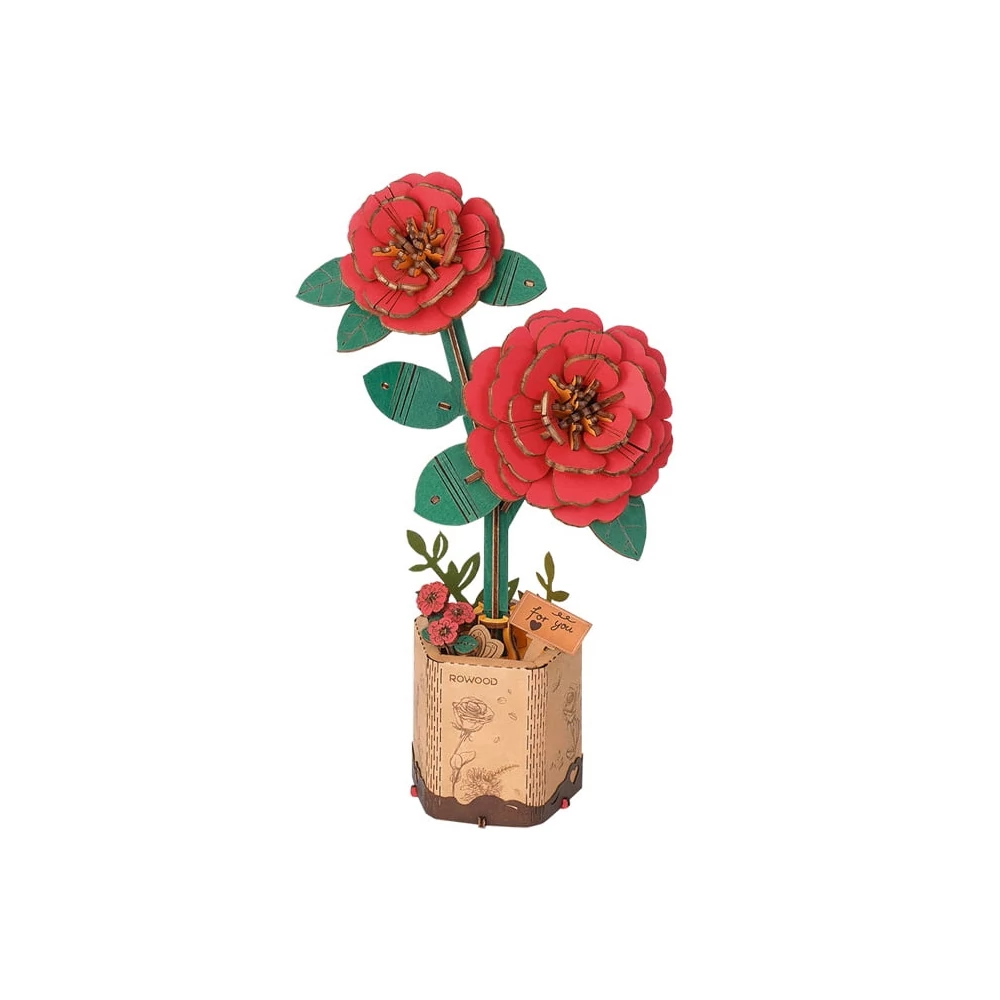3D puzzle - Kamélia (piros)