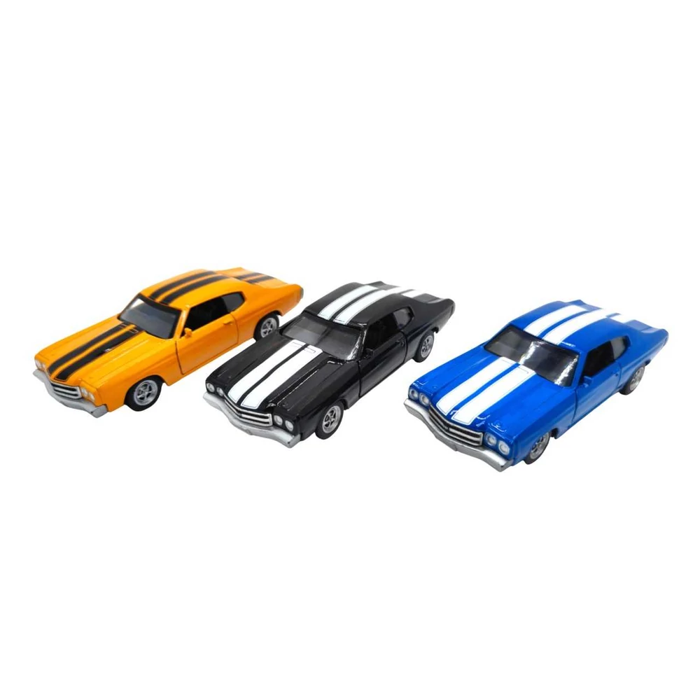 Diecast 1970 Chevrolet Chevelle SS 454 fém autó nyitható ajtókkal (Többféle)
