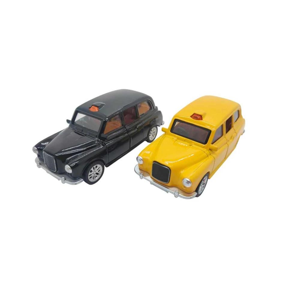 Diecast British Taxi fém autó nyitható ajtókkal- Többféle