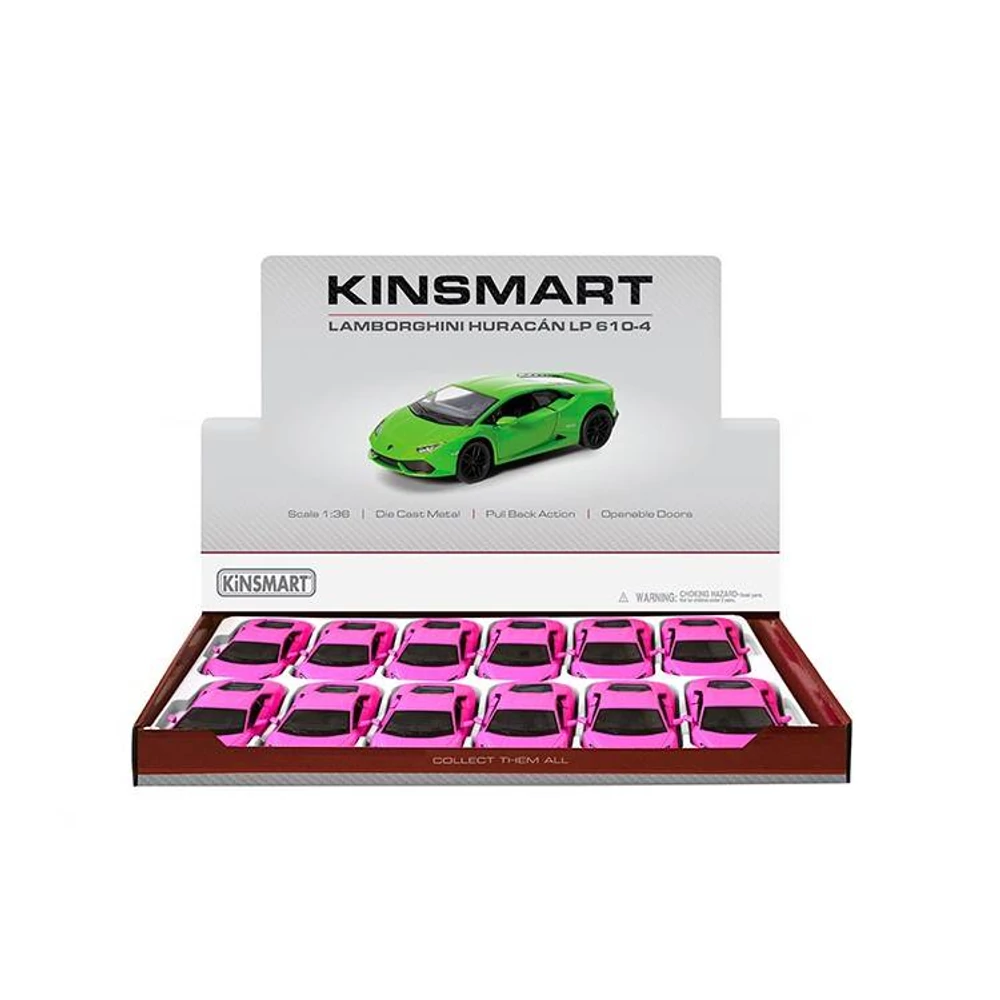 Diecast Lamborghini Huracán LP 610-4 fém szuperautó – Matt rózsaszín kiadás