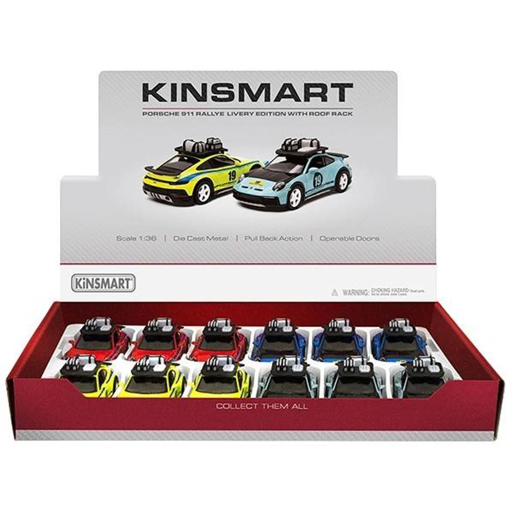 Kinsmart Porsche 911 Rallye with roof rack (Livery Edition) 1:48-többféle