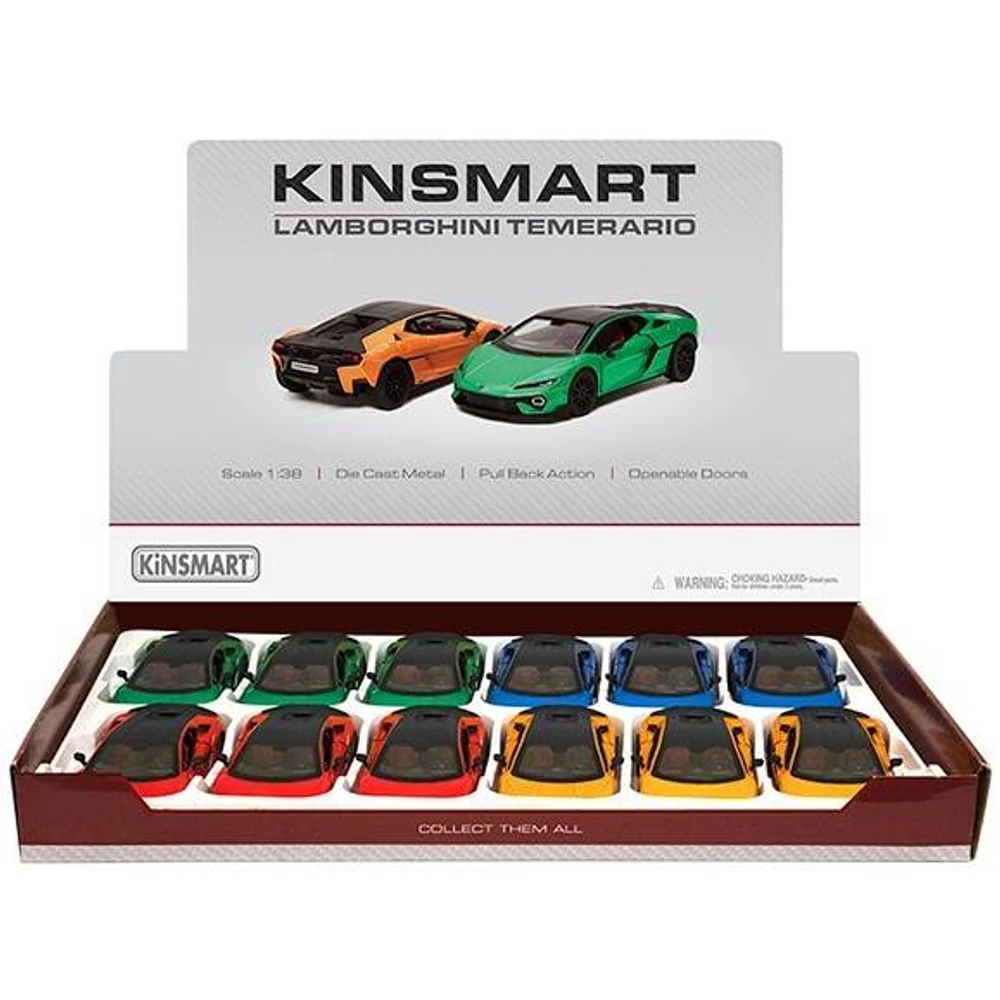 Kinsmart Lamborghini Temerario fém autó nyitható ajtókkal 1:48- többféle