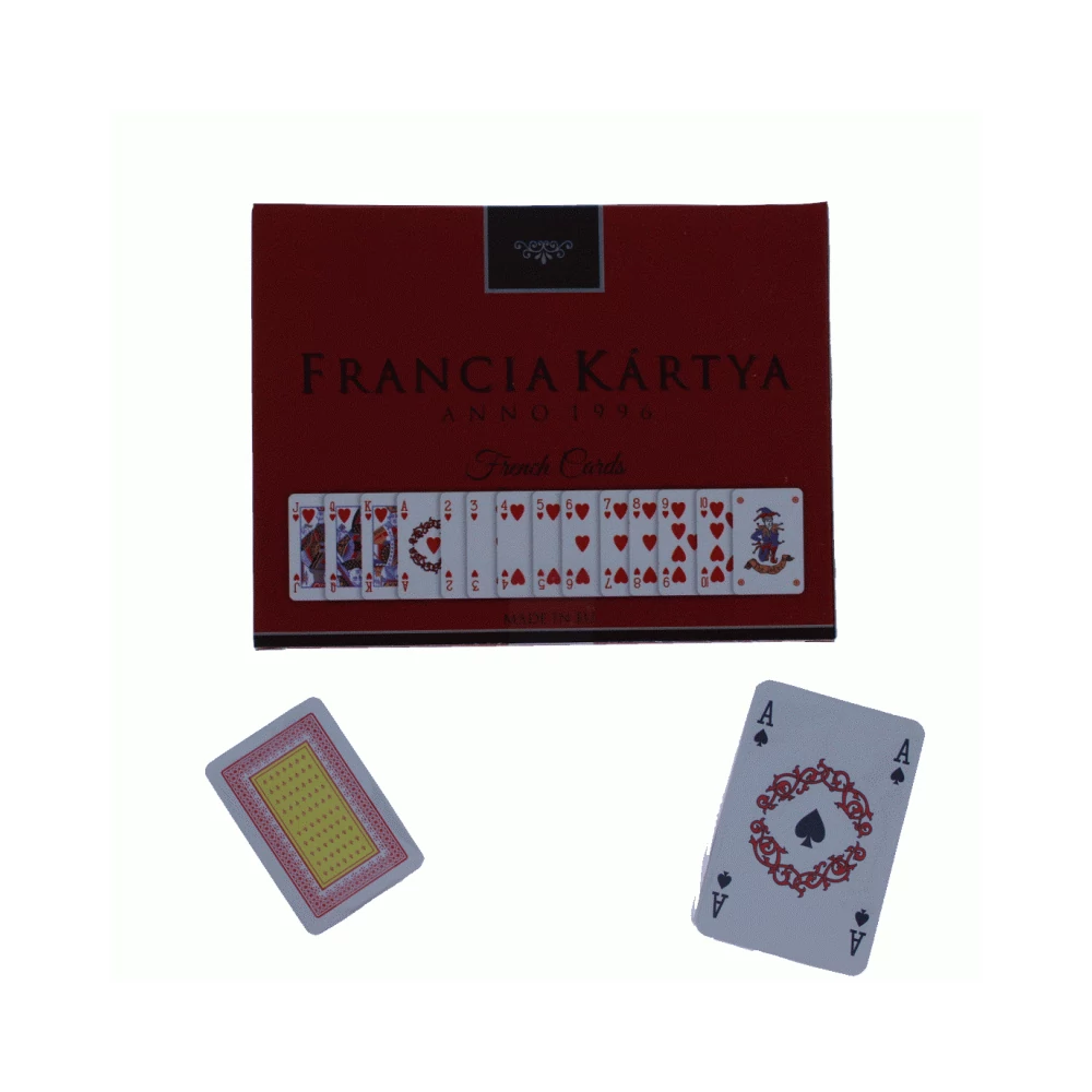 Kártya, prémium francia kártya, 110 lap, 13,5x10 cm dob.