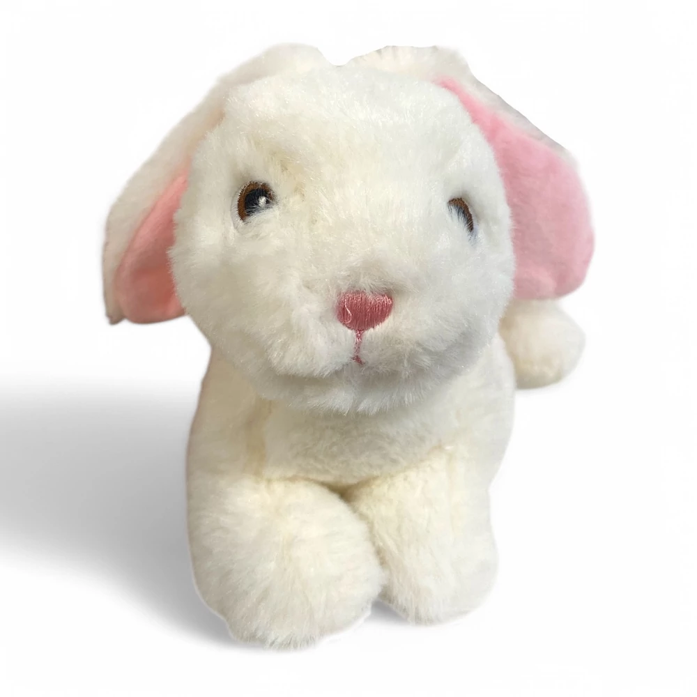 Plüss nyúl, szürke, ülõ, környezetbarát, 19 cm
