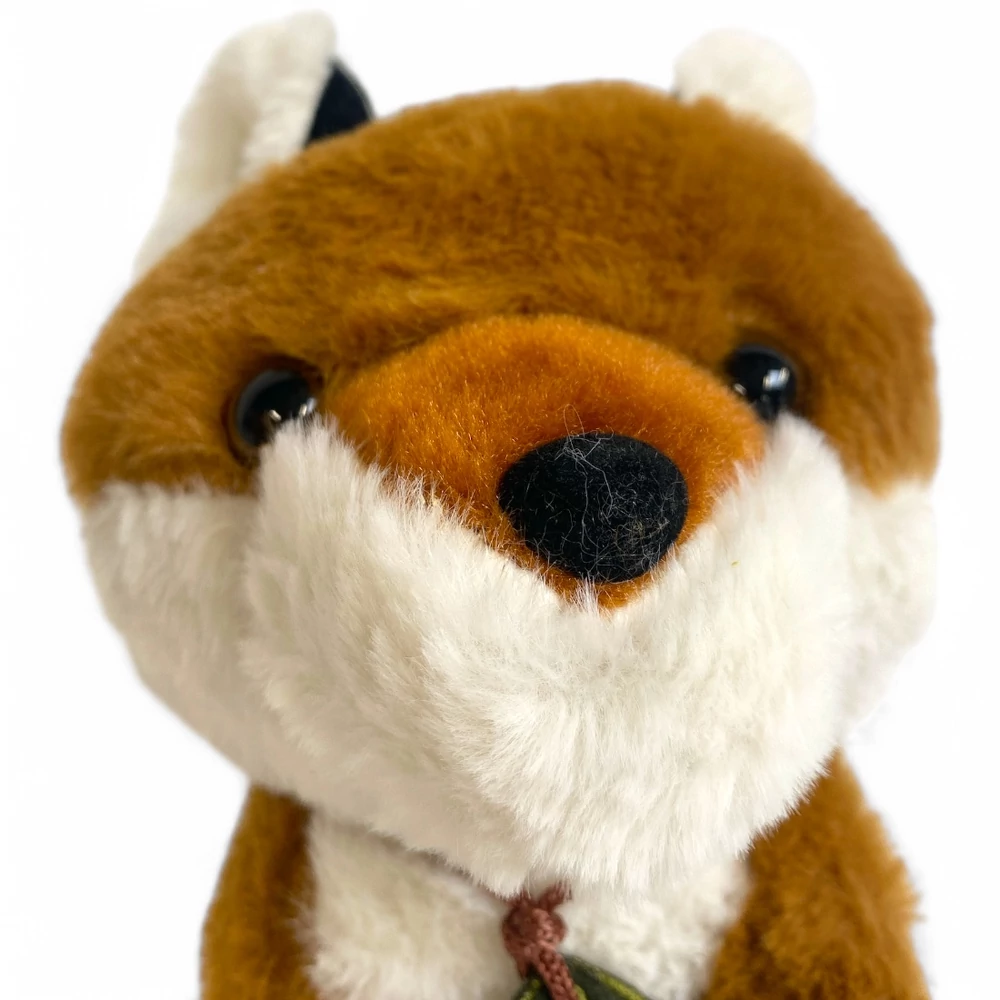 Plüss róka, ülõ, 21 cm